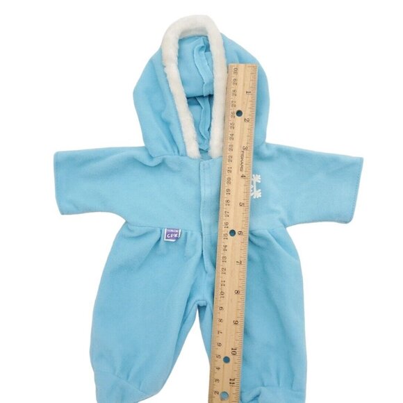 Cabbage Patch Kids Baby Doll‎ Blue Snowsuit Jumpsuit One Piece Fashion Mattel - Picture 5 of 5
